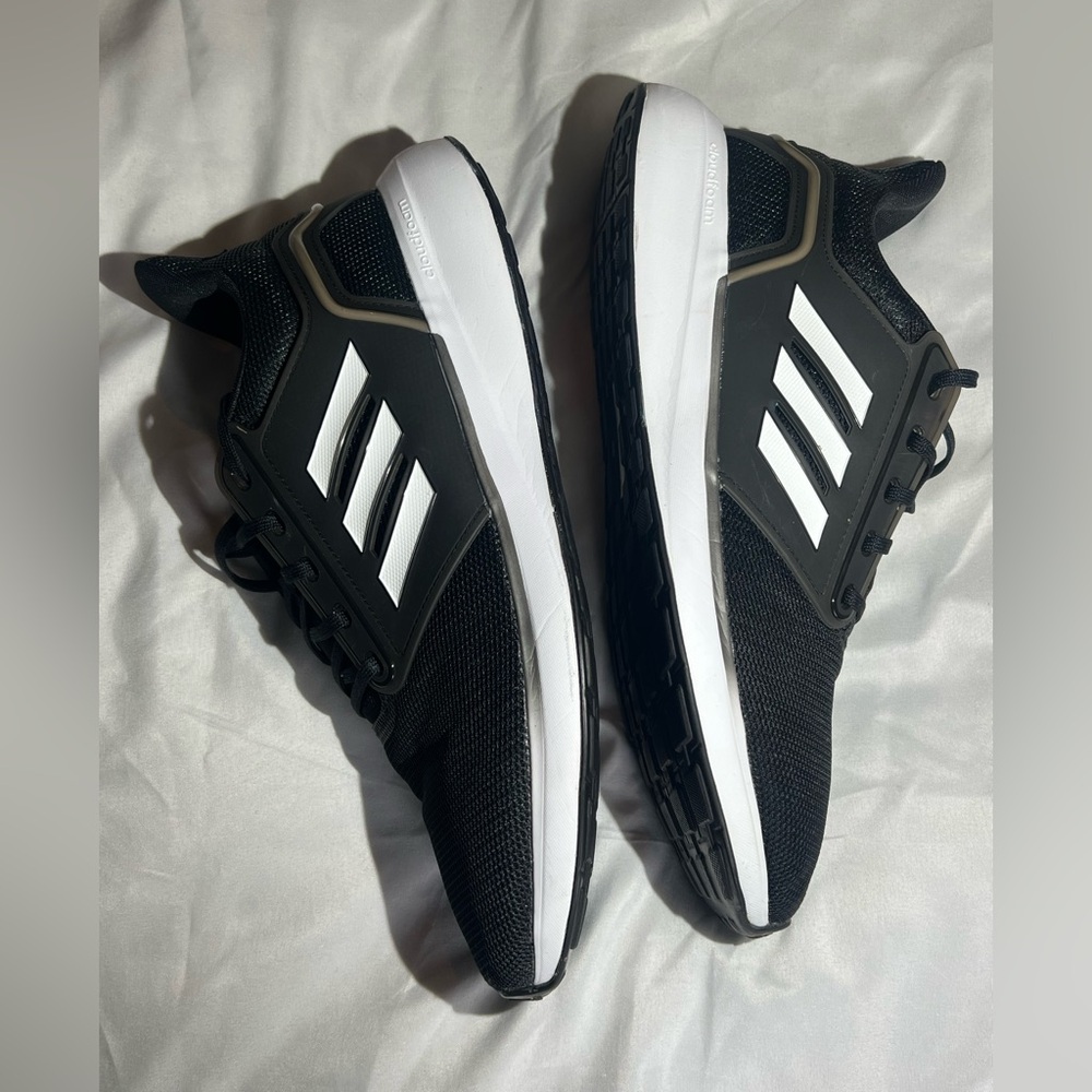 Adidas Men's Black and White Athletic Shoes
